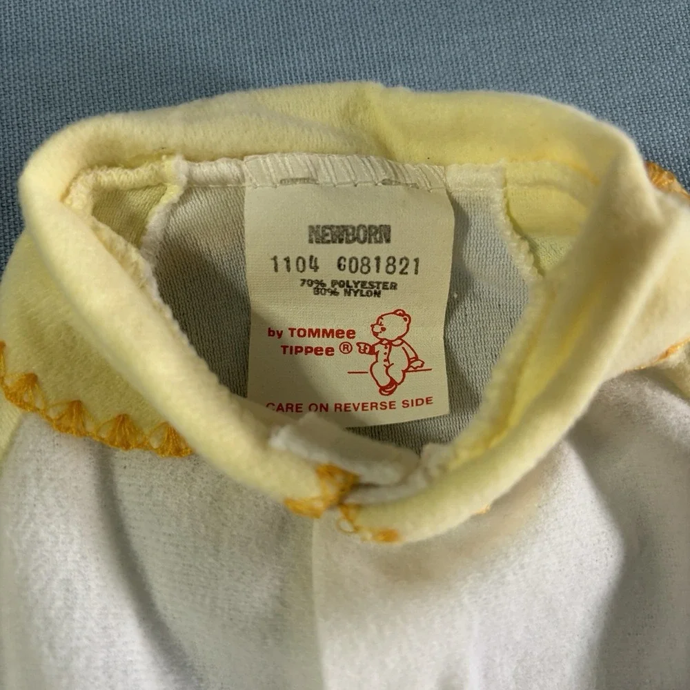 Vintage 1980‎ Smurfs 1 Piece Pajamas Newborn Cloth No Stains New Condition
